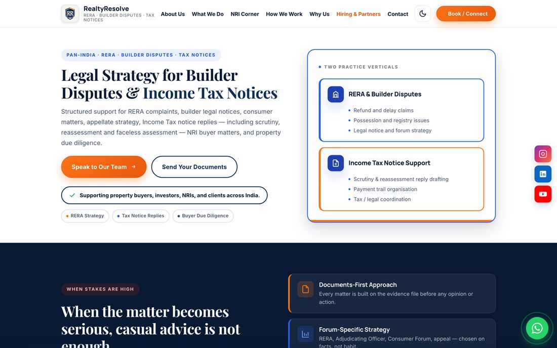 The RealtyResolve website home page